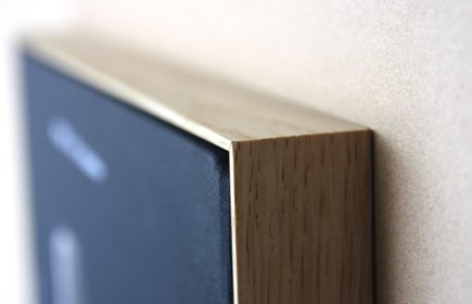 Cadre en bois avec toile en tissu tendu à personnaliser